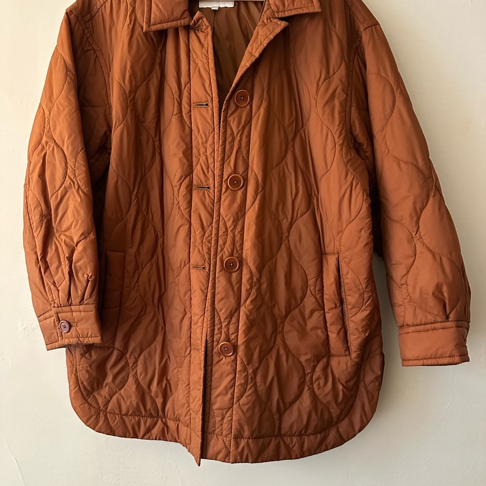 Madewell Brown Puffer Jacket with Quilted Design